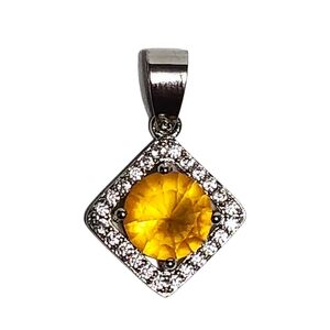 2.75 ct Citrine Sterling Silver Pendant
